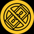 Circular icon with with currency crossed out in yellow and black to represent. no hidden fees